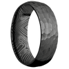 Zirconium + Hammer Finish - 7 mm wide Domed Zirconium band. - Custom