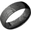 Zirconium + Hammer Finish - 7 mm wide Domed Zirconium band. - Custom