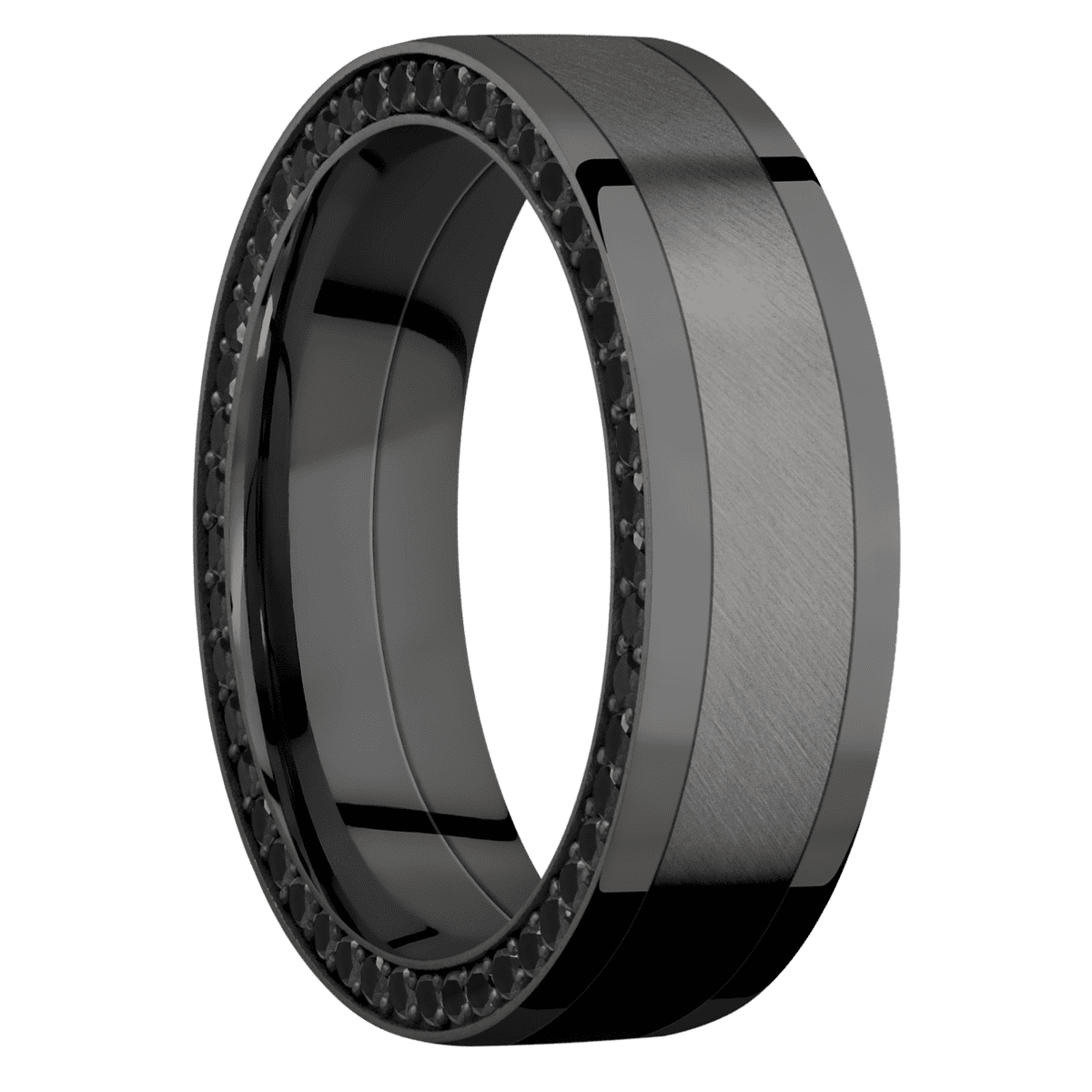 Zirconium + Polish Finish - ZPF7F14/TANTALUMNOIRSIDEETERNITYBLKDIA.01BEAD - Custom