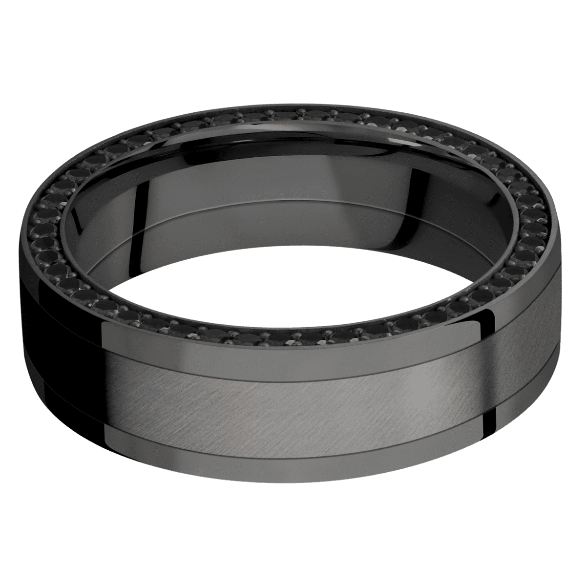 Zirconium + Polish Finish - ZPF7F14/TANTALUMNOIRSIDEETERNITYBLKDIA.01BEAD - Custom