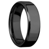 Zirconium + Polish Polish Finish - 7 mm wide Beveled Zirconium band. - Custom