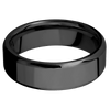 Zirconium + Polish Polish Finish - 7 mm wide Beveled Zirconium band. - Custom