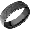 Zirconium + Polish Finish - 7 mm wide/Domed/Zirconium band with one 6 mm Centered inlay of Forged Carbon Fiber. - Custom