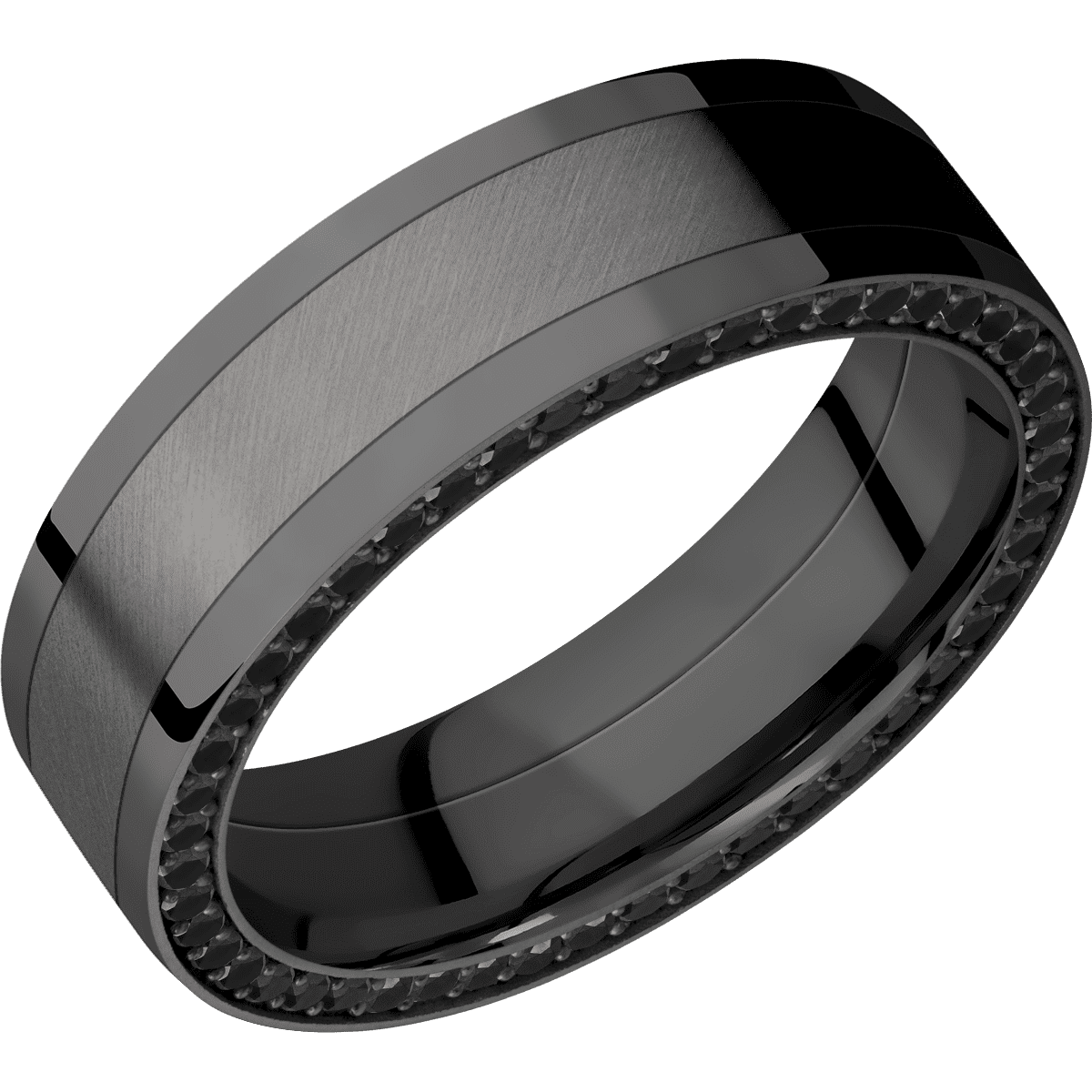 Zirconium + Polish Finish - ZPF7F14/TANTALUMNOIRSIDEETERNITYBLKDIA.01BEAD - Custom