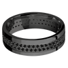 Zirconium + Polish Finish - Z7FBLKDIA2ROWETERNITY.015BEAD - Custom