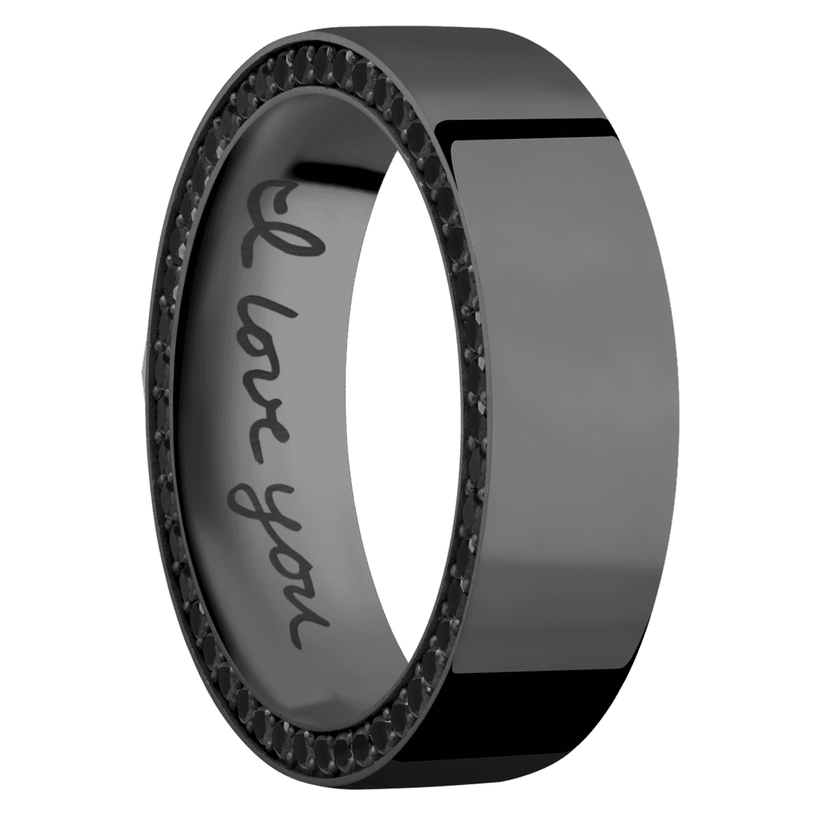 Zirconium + Polish Finish - Z7FSIDEETERNITYBLKDIA.01BEAD - Custom