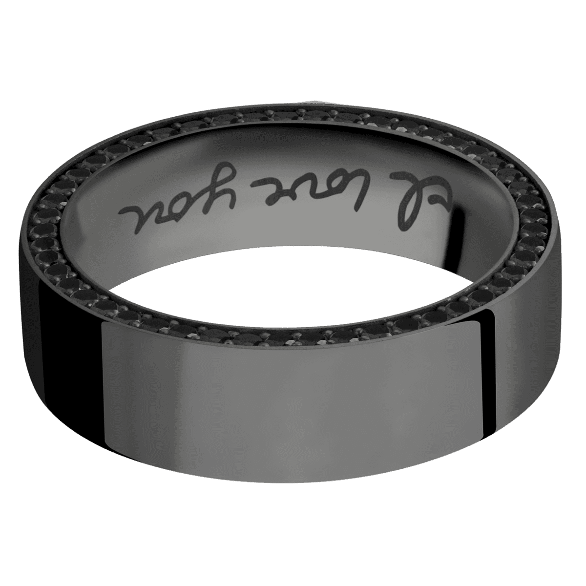 Zirconium + Polish Finish - Z7FSIDEETERNITYBLKDIA.01BEAD - Custom