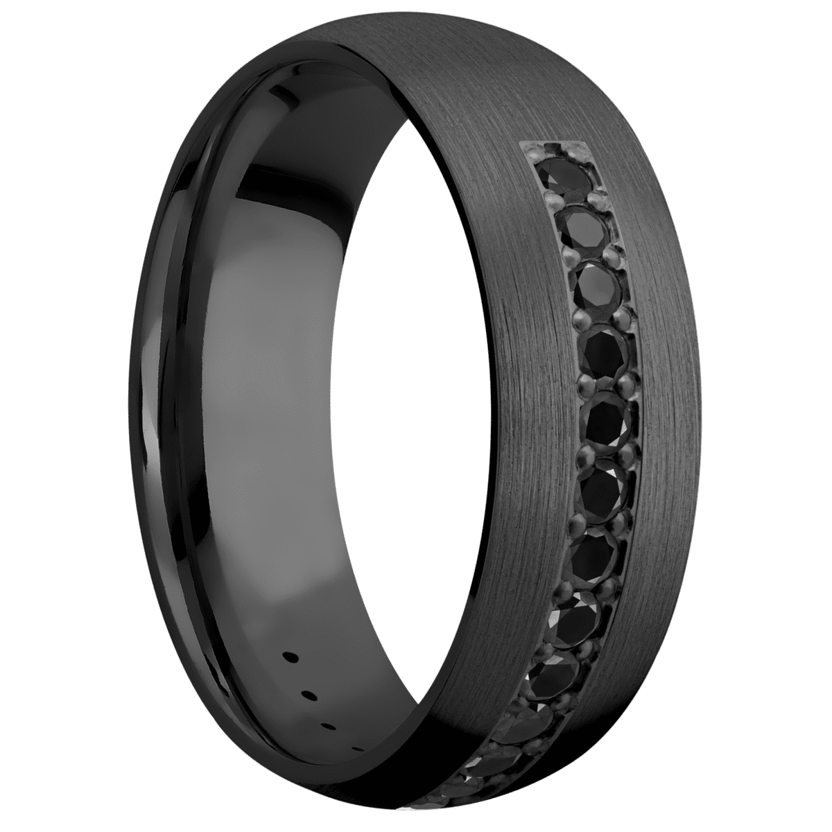 Zirconium + Satin Finish - Z7DHALFETERNITYBLKDIA.03BEAD - Custom