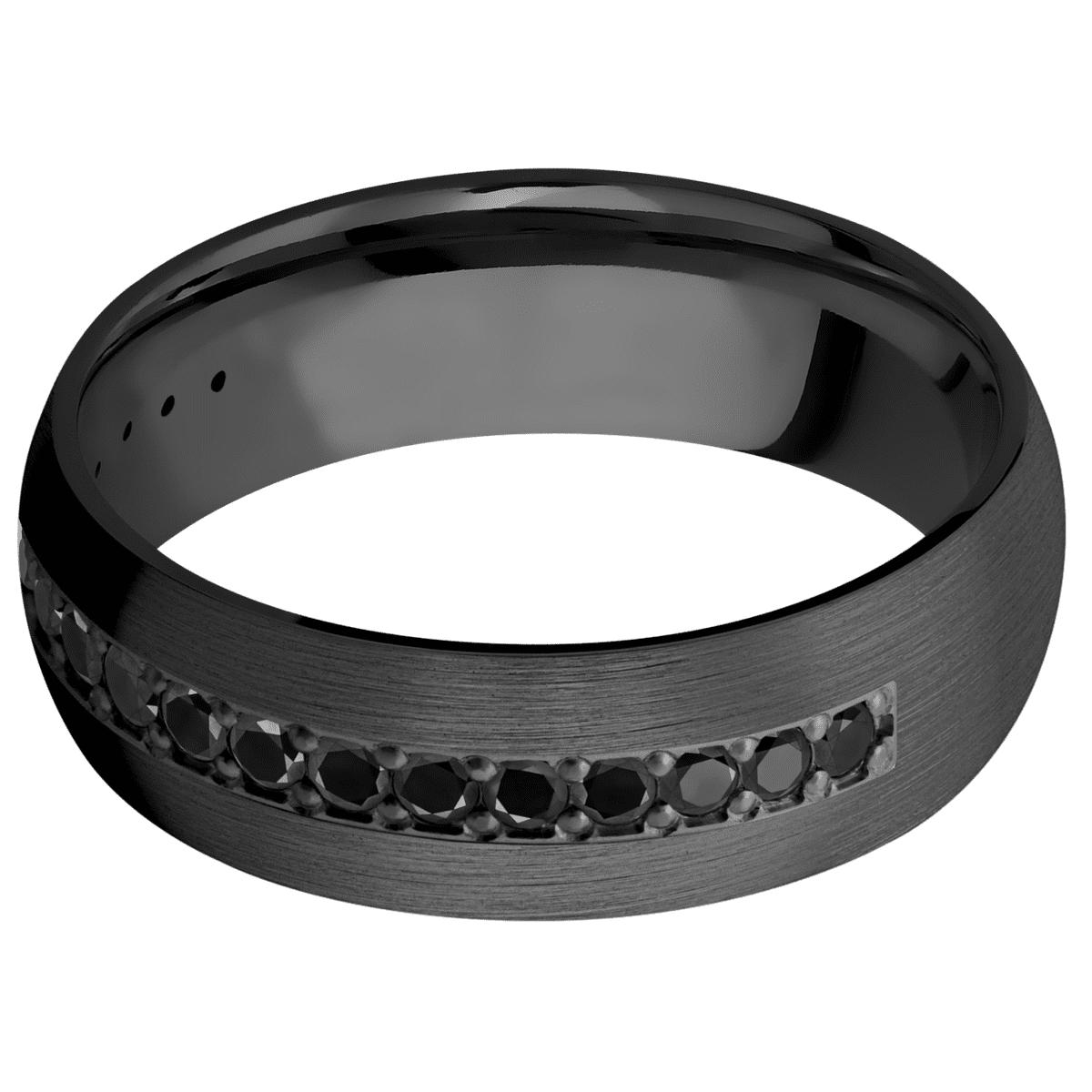 Zirconium + Satin Finish - Z7DHALFETERNITYBLKDIA.03BEAD - Custom