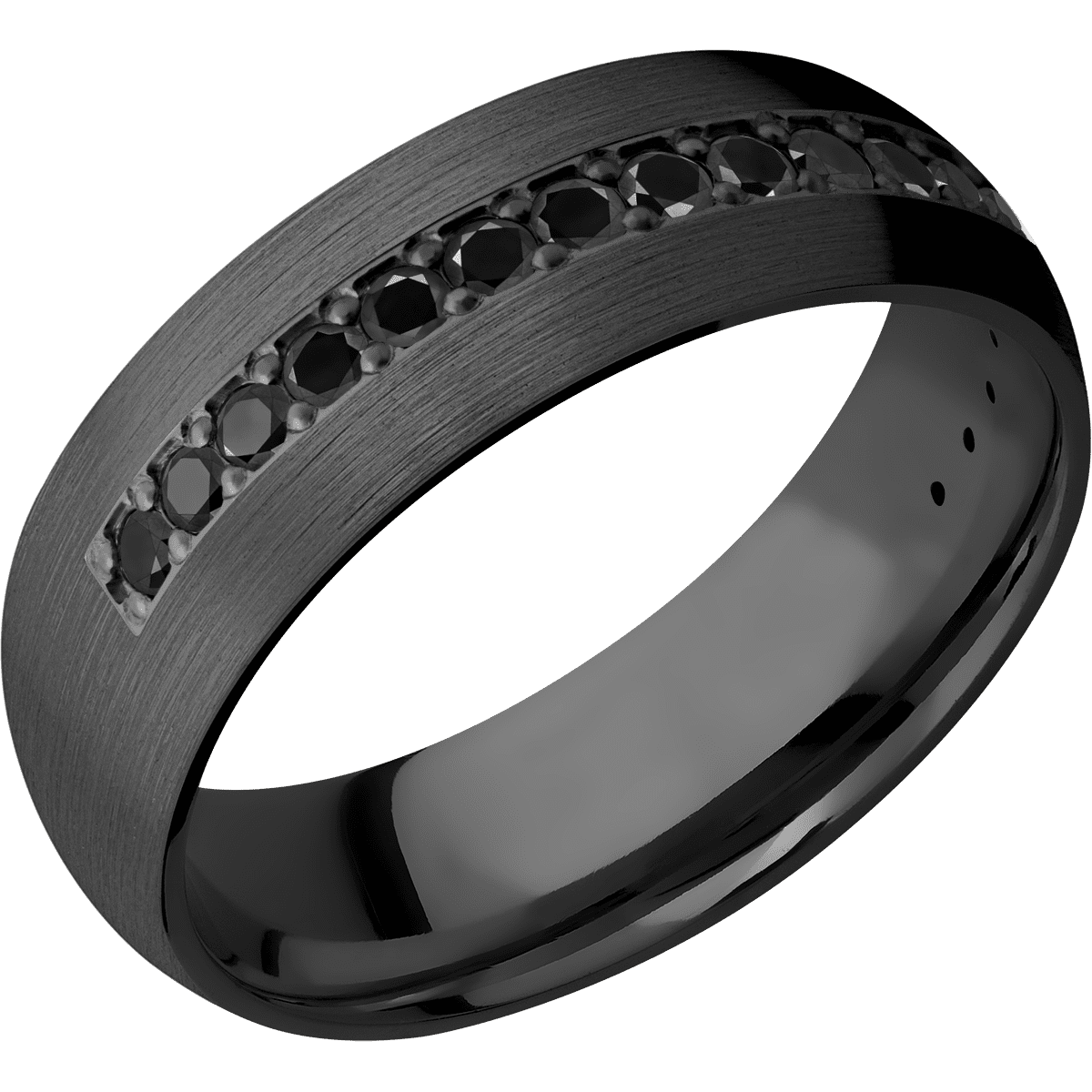 Zirconium + Satin Finish - Z7DHALFETERNITYBLKDIA.03BEAD - Custom