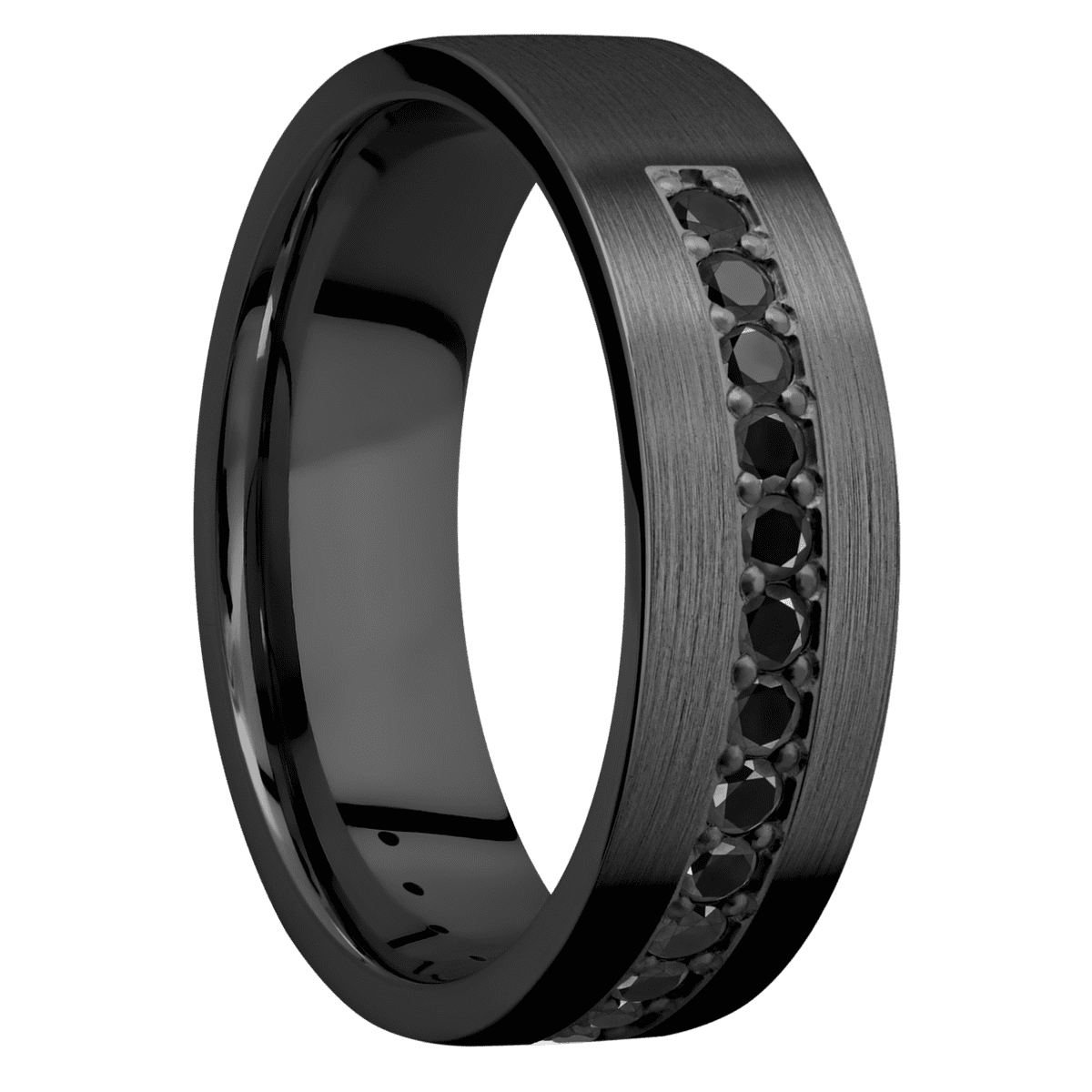 Zirconium + Satin Finish - Z7FHALFETERNITYBLKDIA.03BEAD - Custom