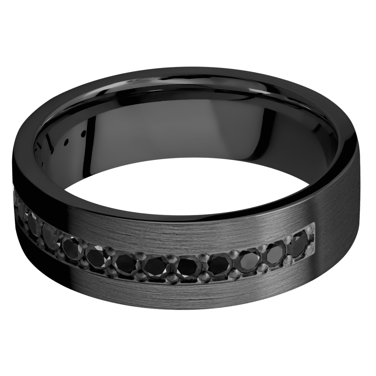 Zirconium + Satin Finish - Z7FHALFETERNITYBLKDIA.03BEAD - Custom
