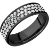 Zirconium + Satin Finish - Z7FLABDIA3ROWHALFETERNITY.03BEAD - Custom
