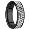 Zirconium + Satin Finish - Z7FLABDIA3ROWHALFETERNITY.03BEAD - Custom