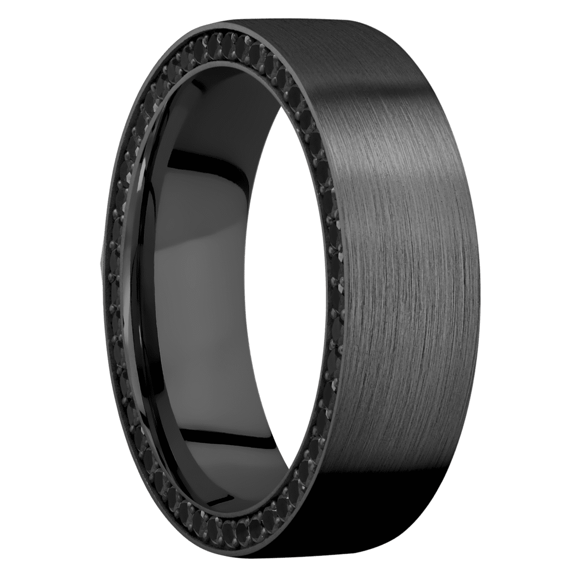 Zirconium + Satin Finish - Z7FSIDEETERNITYBLKDIA.01BEAD - Custom