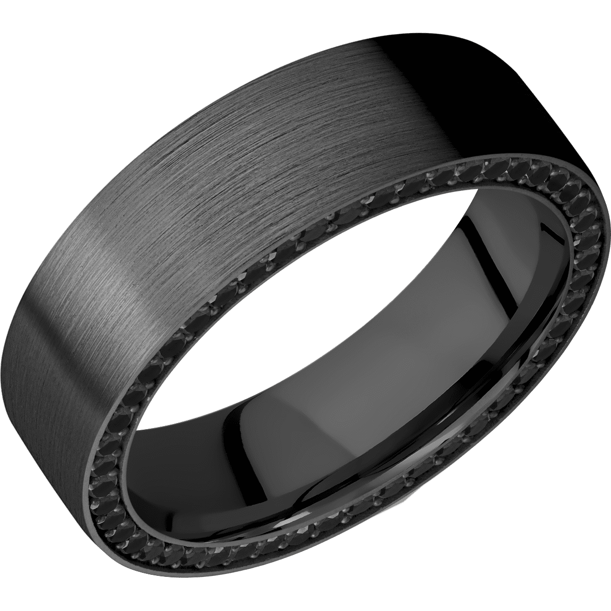 Zirconium + Satin Finish - Z7FSIDEETERNITYBLKDIA.01BEAD - Custom