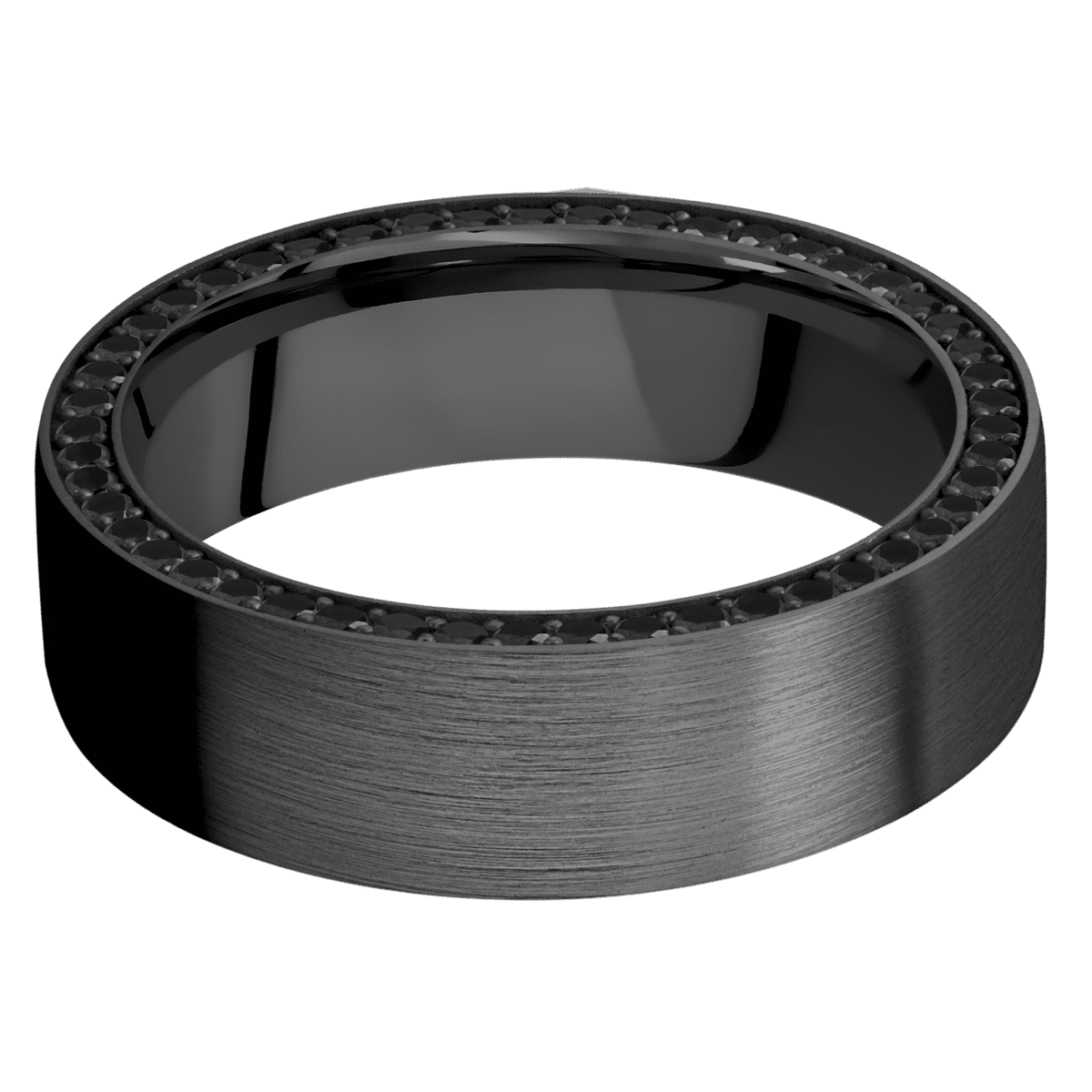 Zirconium + Satin Finish - Z7FSIDEETERNITYBLKDIA.01BEAD - Custom