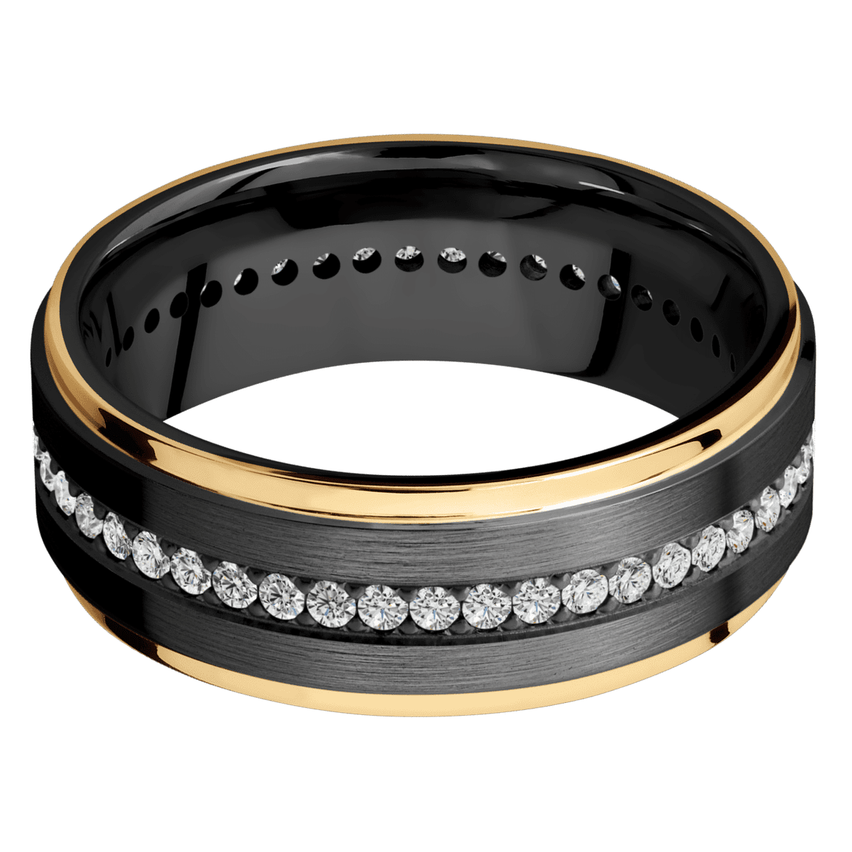 Zirconium + Satin Polish Finish - Z8FGE21EDGE/14KYETERNITYLABDIA.015BEAD - Custom