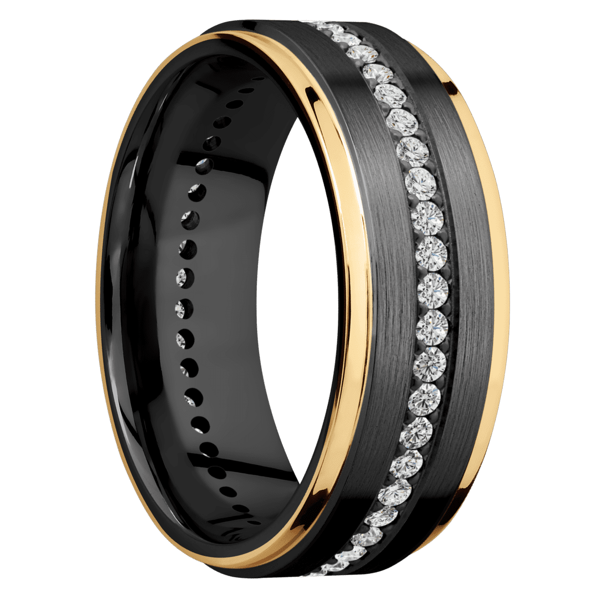 Zirconium + Satin Polish Finish - Z8FGE21EDGE/14KYETERNITYLABDIA.015BEAD - Custom