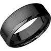 Zirconium + Satin Polish Finish - 8 mm wide High Bevel Zirconium band. - Custom