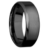Zirconium + Satin Polish Finish - 8 mm wide High Bevel Zirconium band. - Custom
