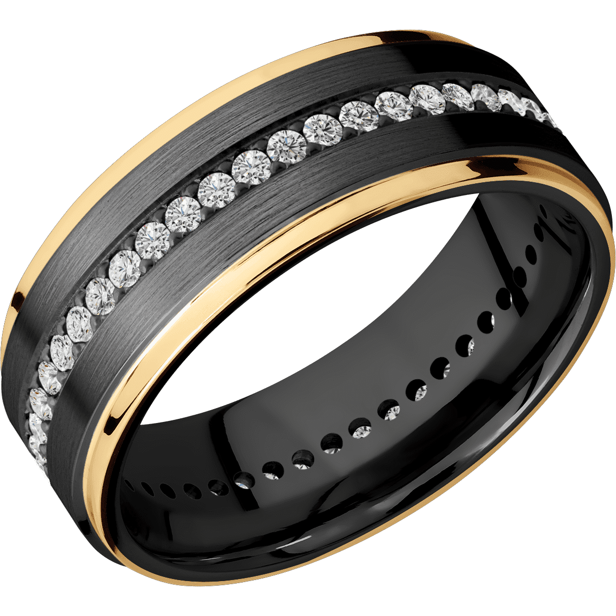 Zirconium + Satin Polish Finish - Z8FGE21EDGE/14KYETERNITYLABDIA.015BEAD - Custom