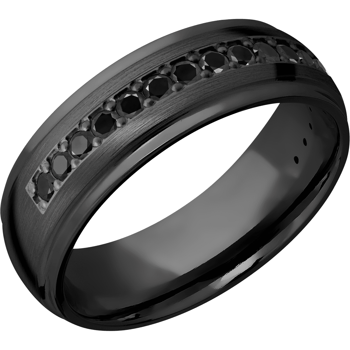 Zirconium + Satin Polish Finish - Z7DGEHALFETERNITYBLKDIA.03BEAD - Custom